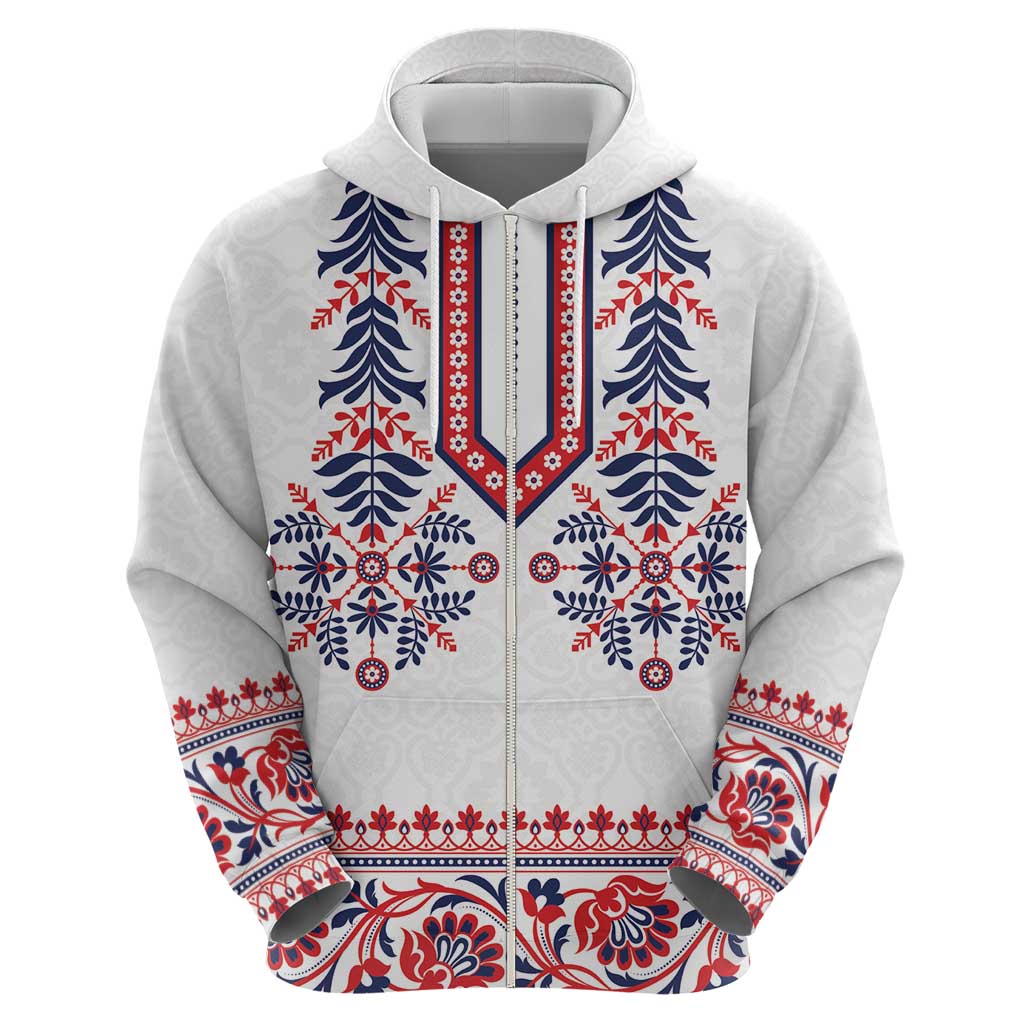 Panama Pollera Traditional Pattern Hoodie LT01