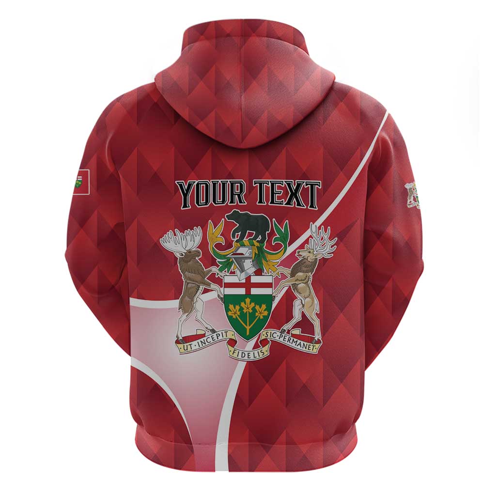 Personalized Canada Ontario Province Hoodie Black Bear Flag Stylized LT01