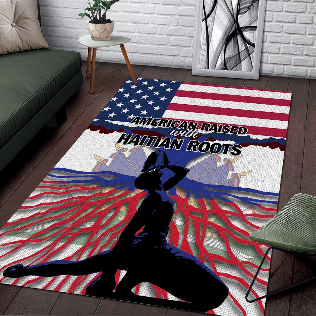 Afro Haiti Heritage Month 2025 Area Rug American Raised With Haitian Roots LT01