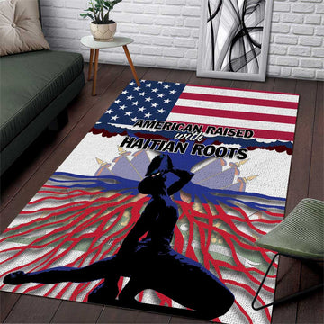 Afro Haiti Heritage Month 2025 Area Rug American Raised With Haitian Roots LT01