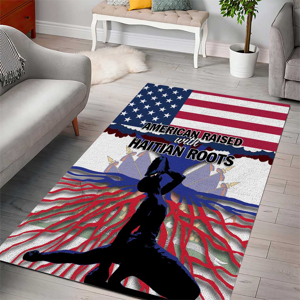 Afro Haiti Heritage Month 2025 Area Rug American Raised With Haitian Roots LT01