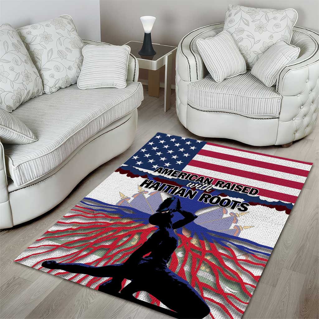 Afro Haiti Heritage Month 2025 Area Rug American Raised With Haitian Roots LT01