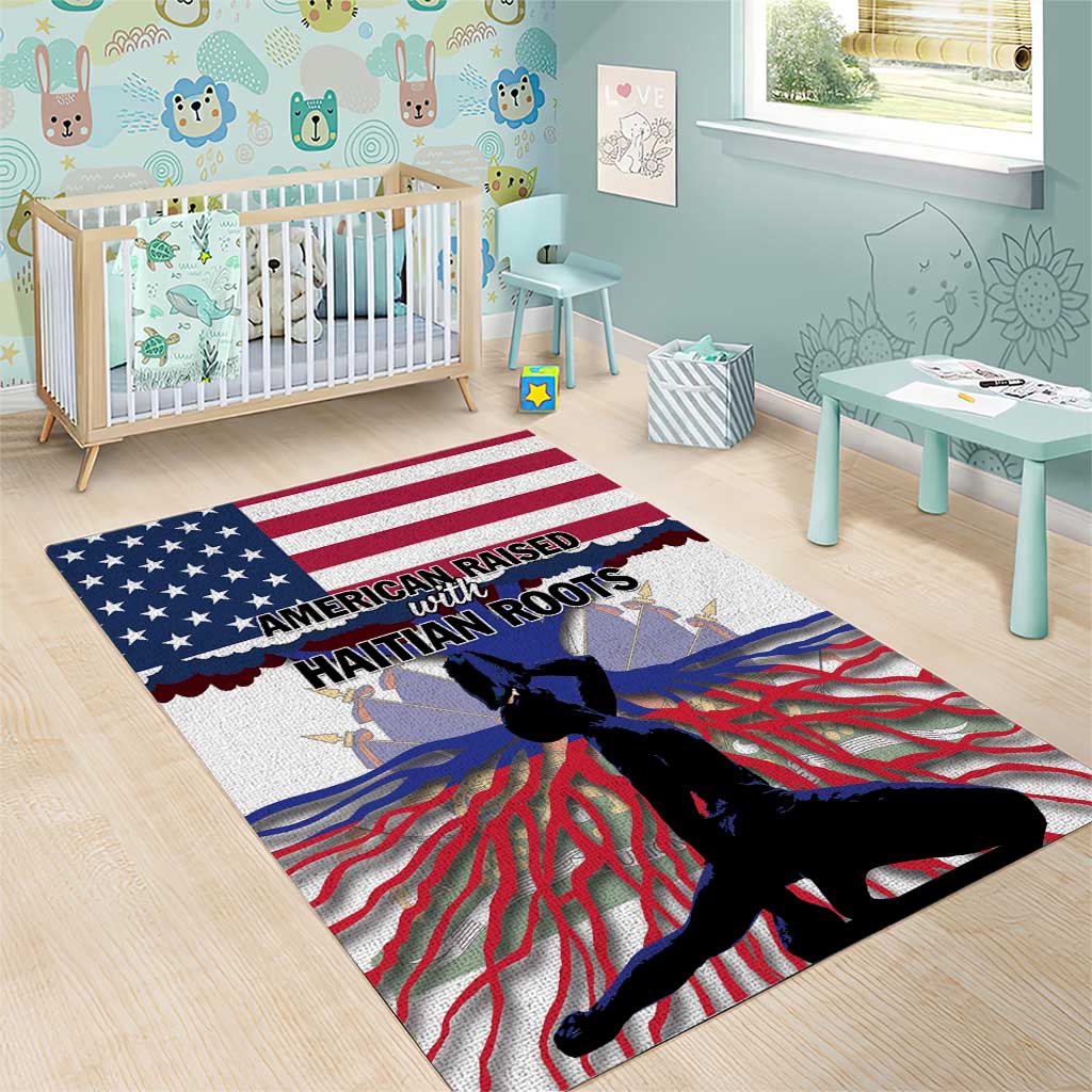 Afro Haiti Heritage Month 2025 Area Rug American Raised With Haitian Roots LT01