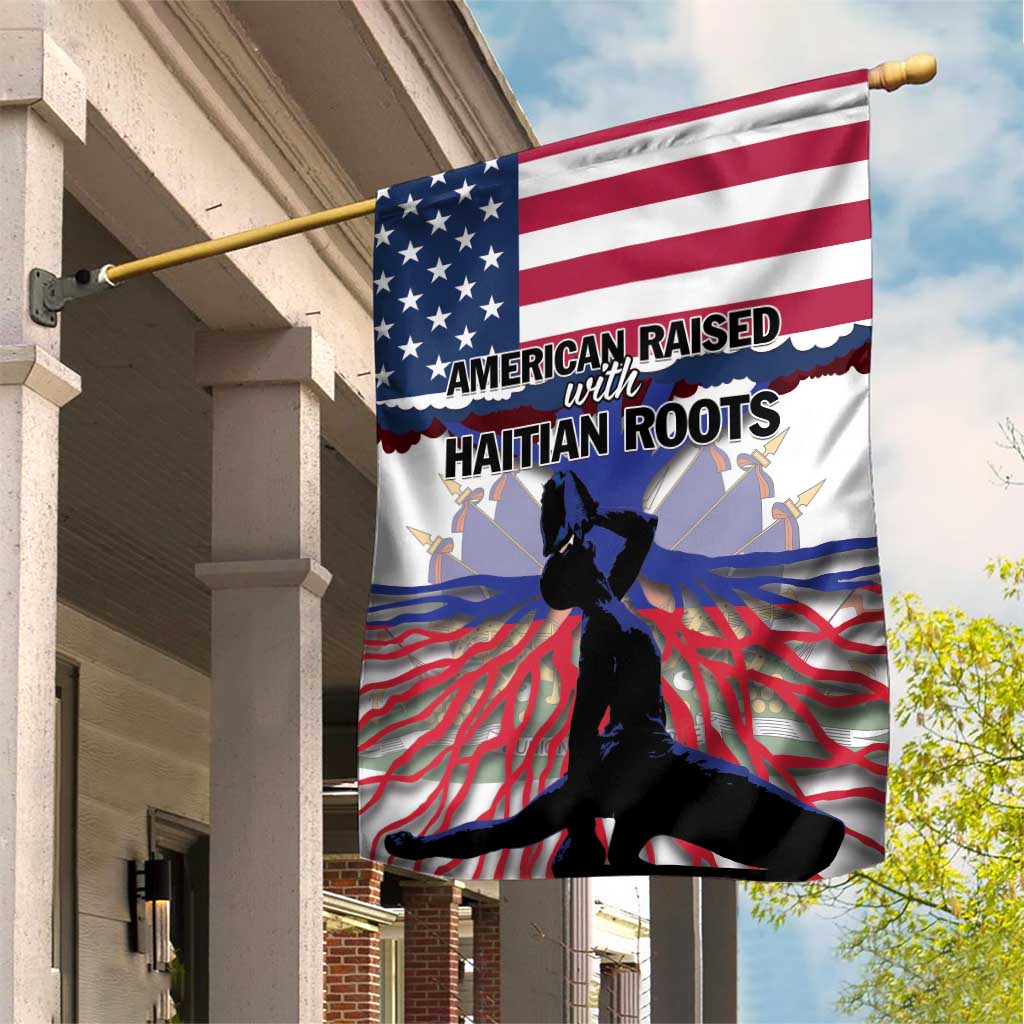 Afro Haiti Heritage Month 2025 Garden Flag American Raised With Haitian Roots LT01