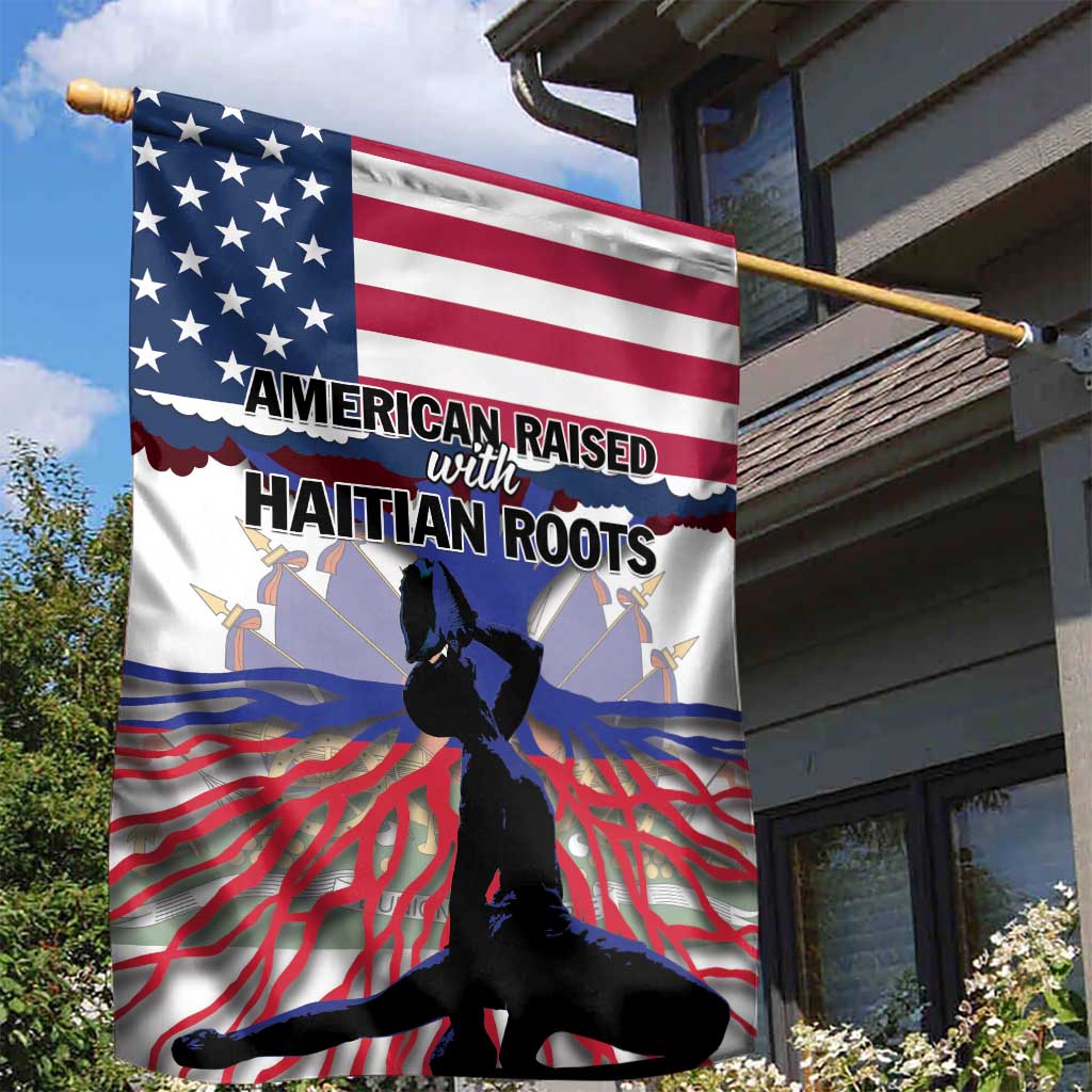 Afro Haiti Heritage Month 2025 Garden Flag American Raised With Haitian Roots LT01
