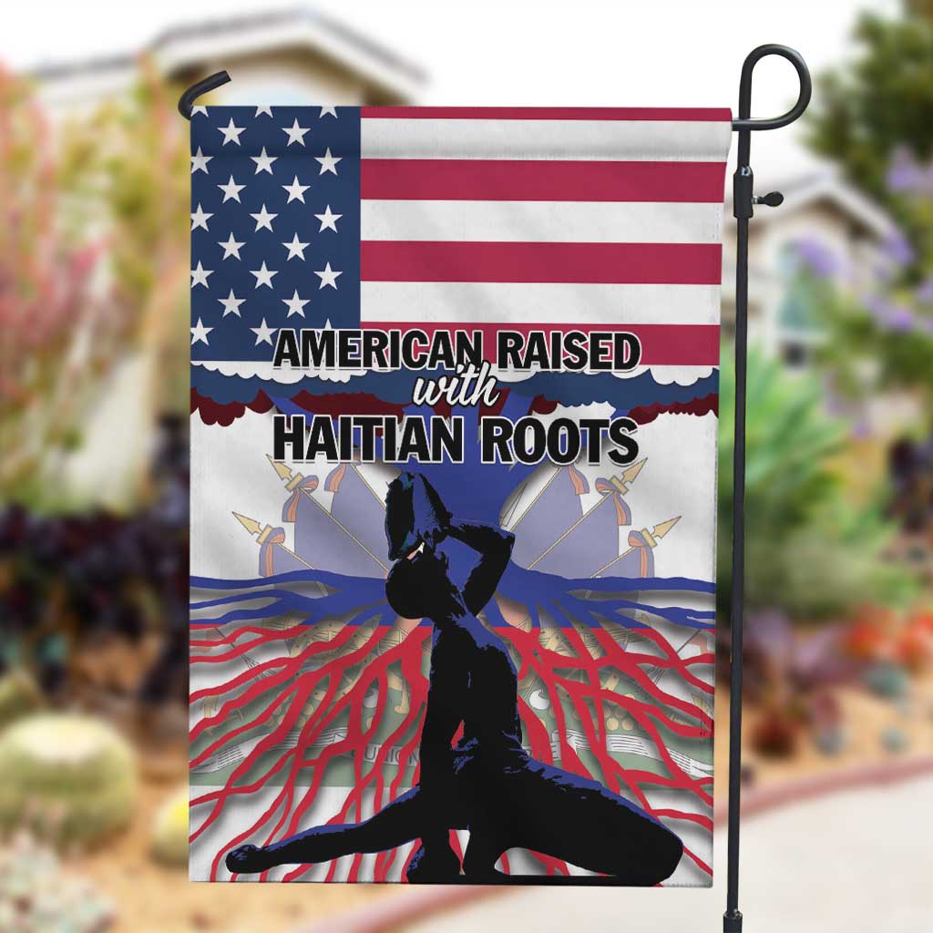 Afro Haiti Heritage Month 2025 Garden Flag American Raised With Haitian Roots LT01