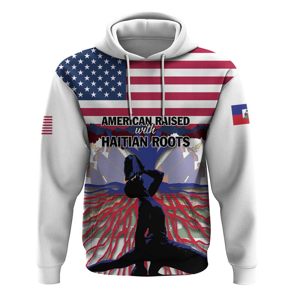Haiti Heritage Month 2025 Hoodie American Raised With Haitian Roots LT01