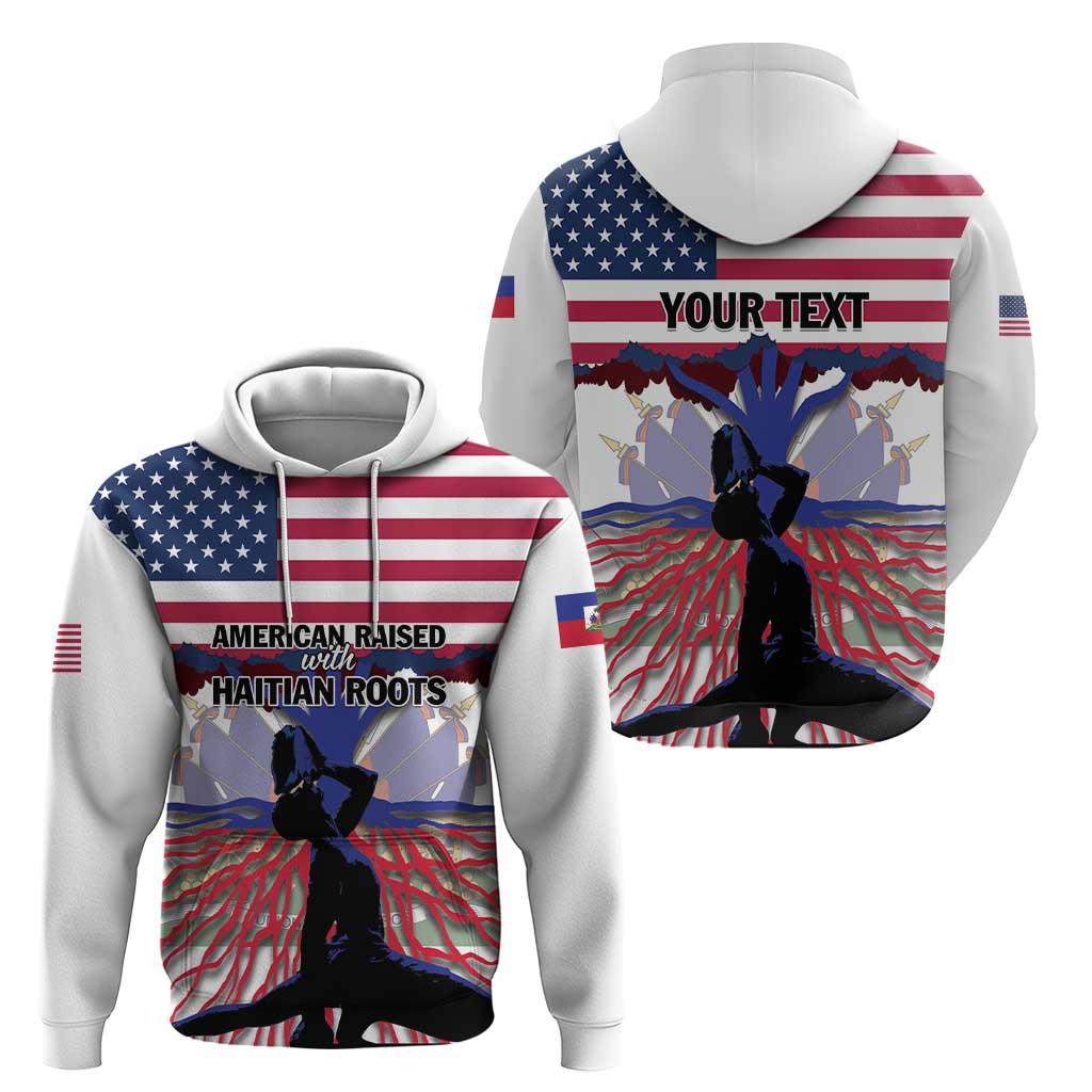 Haiti Heritage Month 2025 Hoodie American Raised With Haitian Roots LT01