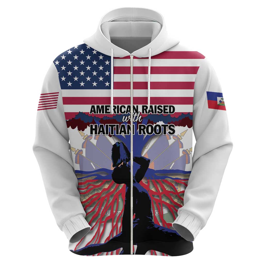 Haiti Heritage Month 2025 Hoodie American Raised With Haitian Roots LT01