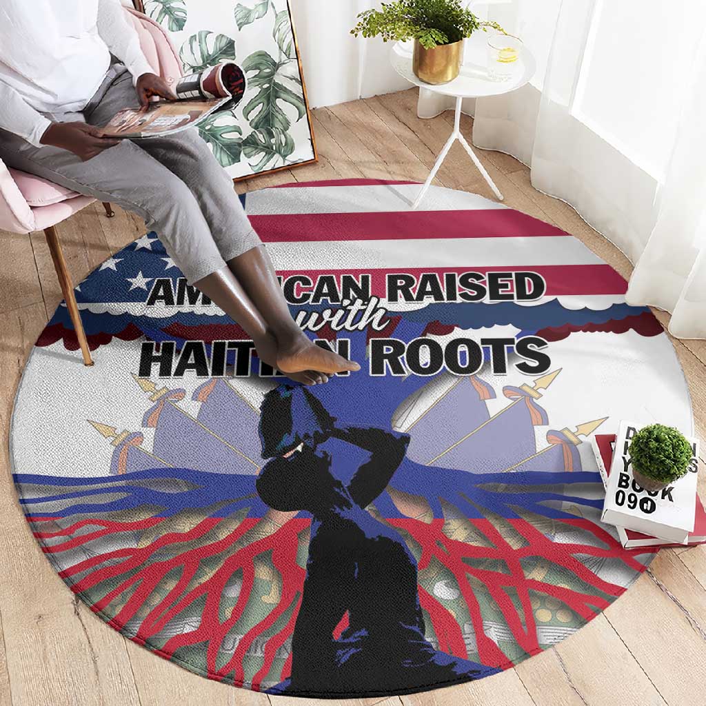 Afro Haiti Heritage Month 2025 Round Carpet American Raised With Haitian Roots LT01