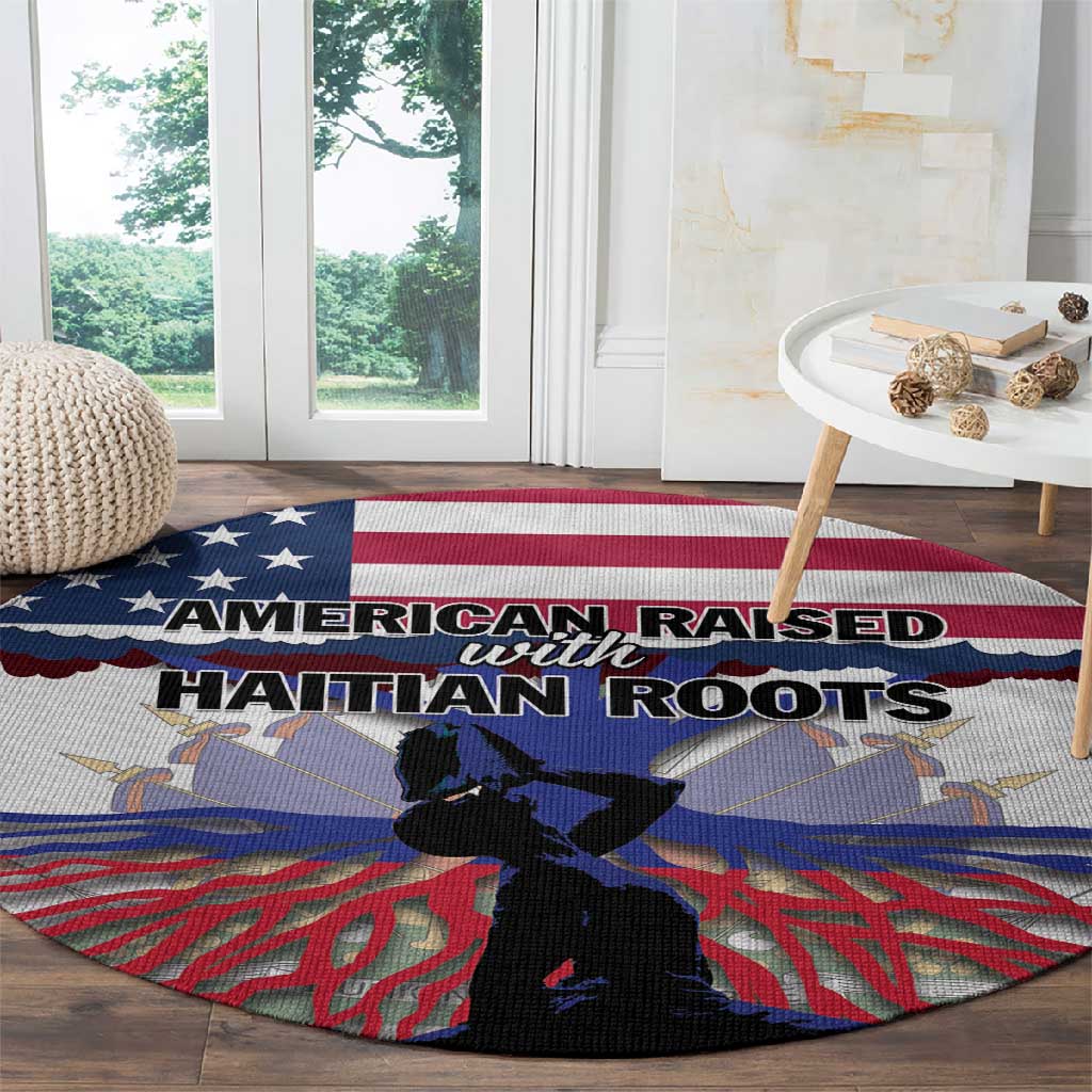 Afro Haiti Heritage Month 2025 Round Carpet American Raised With Haitian Roots LT01