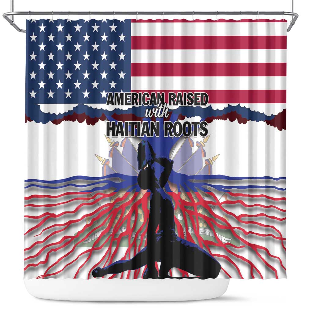 Haiti Heritage Month 2025 Shower Curtain American Raised With Haitian Roots LT01