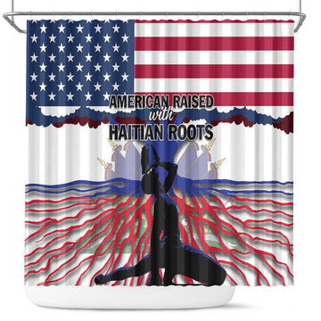 Haiti Heritage Month 2025 Shower Curtain American Raised With Haitian Roots LT01