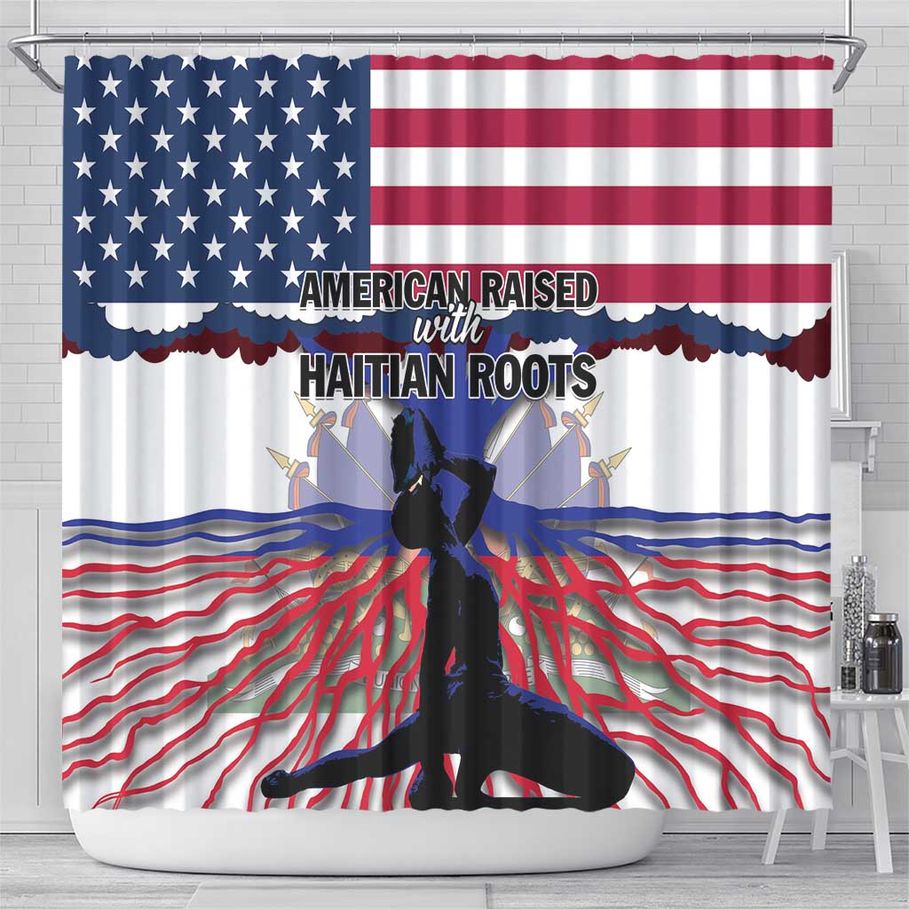 Haiti Heritage Month 2025 Shower Curtain American Raised With Haitian Roots LT01
