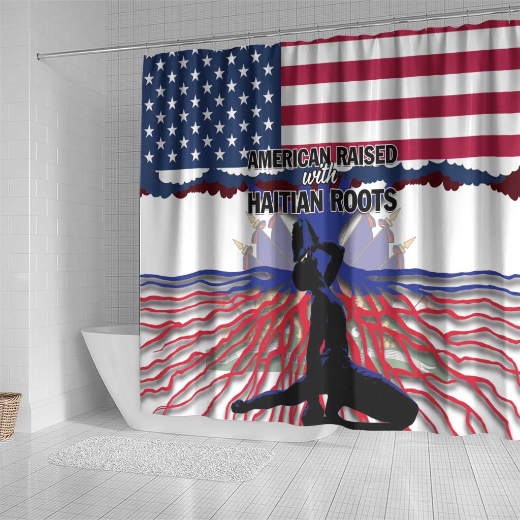 Haiti Heritage Month 2025 Shower Curtain American Raised With Haitian Roots LT01