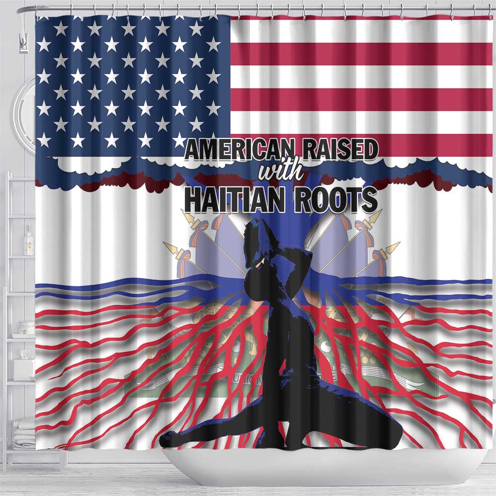Haiti Heritage Month 2025 Shower Curtain American Raised With Haitian Roots LT01
