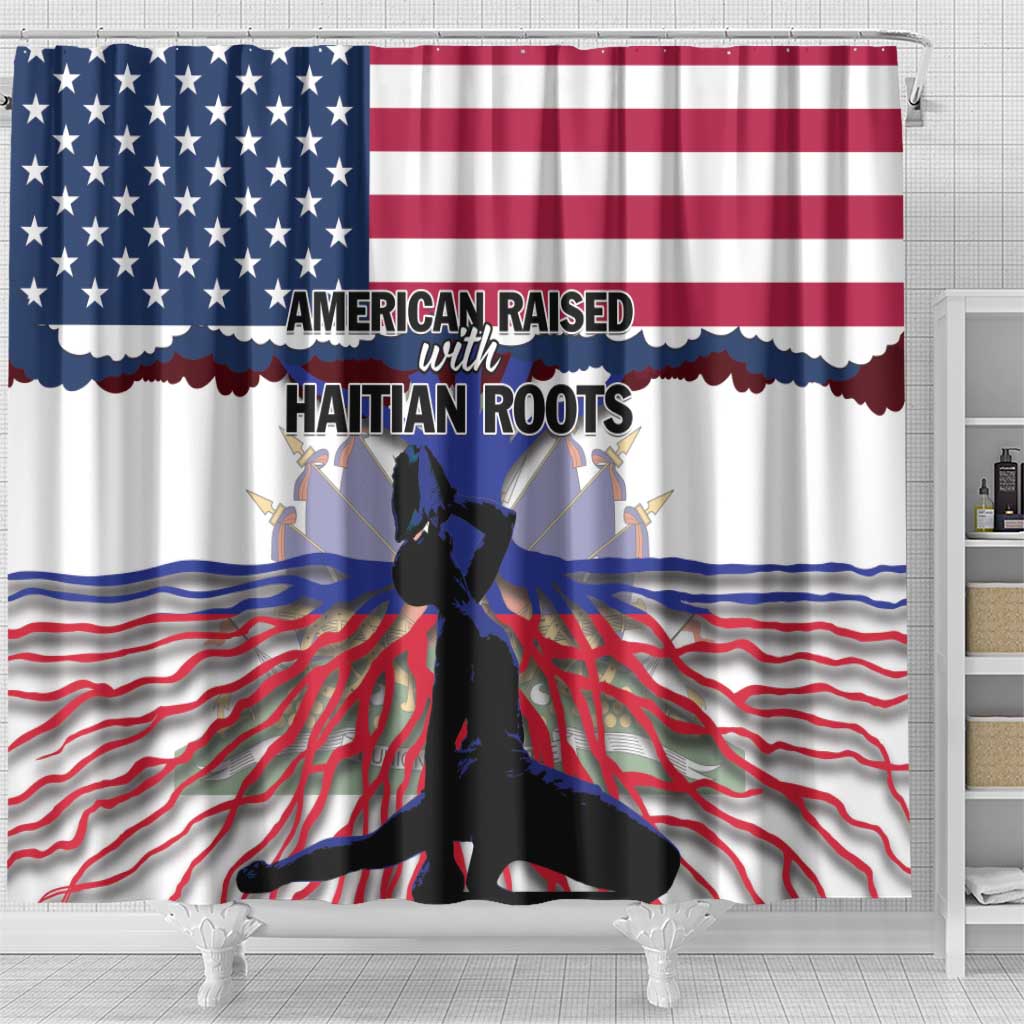 Haiti Heritage Month 2025 Shower Curtain American Raised With Haitian Roots LT01