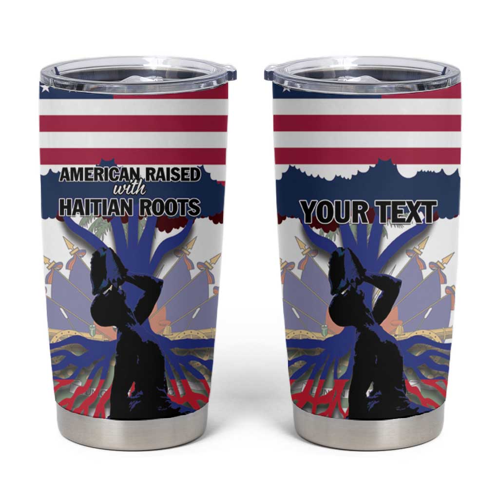 Afro Haiti Heritage Month 2025 Tumbler Cup American Raised With Haitian Roots LT01