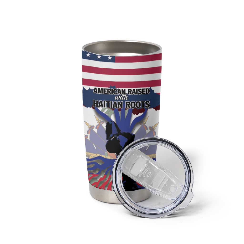 Afro Haiti Heritage Month 2025 Tumbler Cup American Raised With Haitian Roots LT01