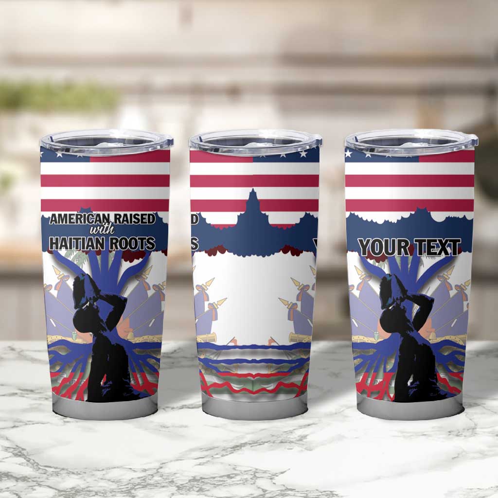 Afro Haiti Heritage Month 2025 Tumbler Cup American Raised With Haitian Roots LT01