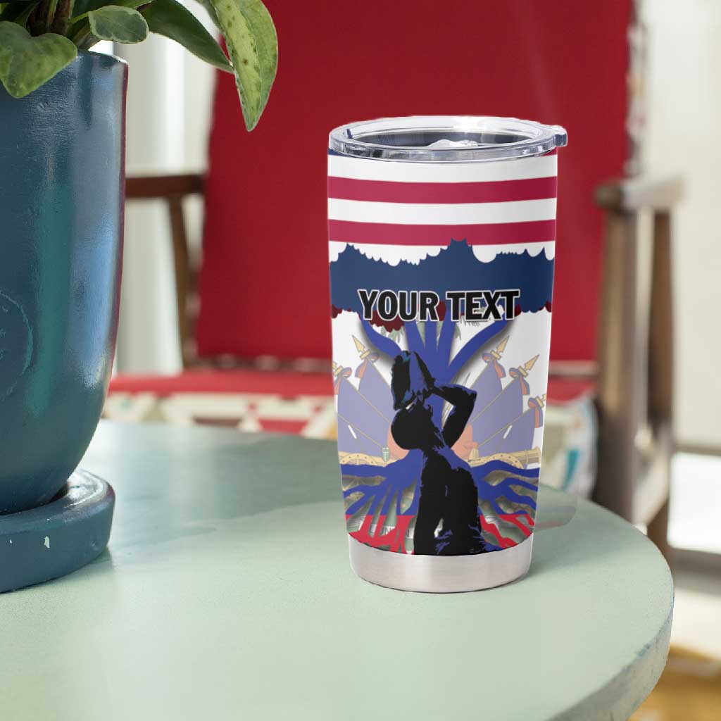 Afro Haiti Heritage Month 2025 Tumbler Cup American Raised With Haitian Roots LT01