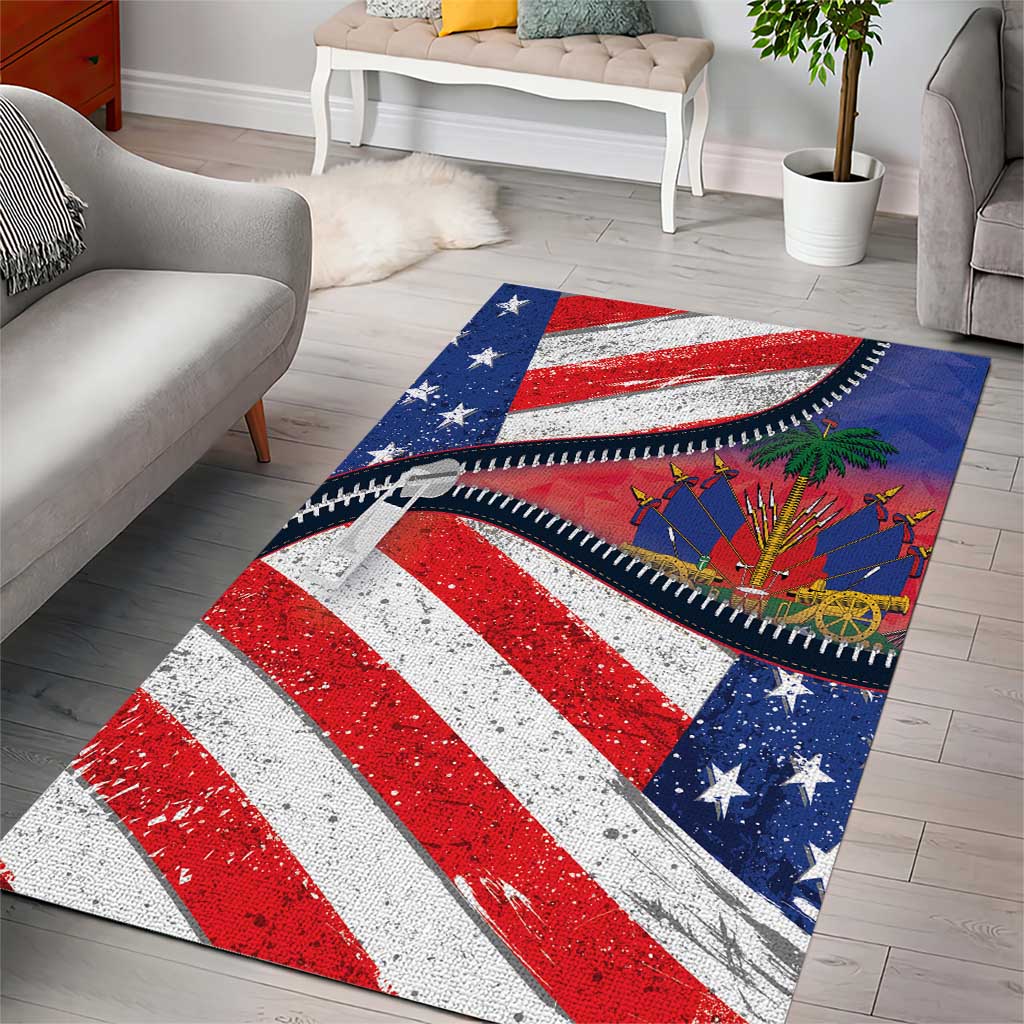 Haitian Americans Zipper Stylized Area Rug Haiti Heritage Month 2025 LT01