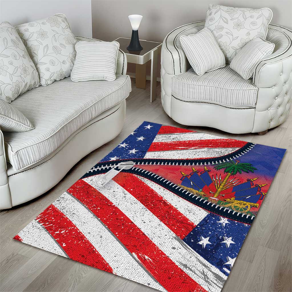 Haitian Americans Zipper Stylized Area Rug Haiti Heritage Month 2025 LT01