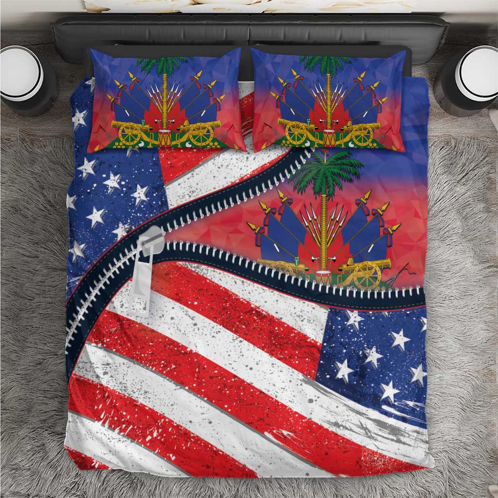 Haitian Americans Zipper Stylized Bedding Set Haiti Heritage Month 2025 LT01