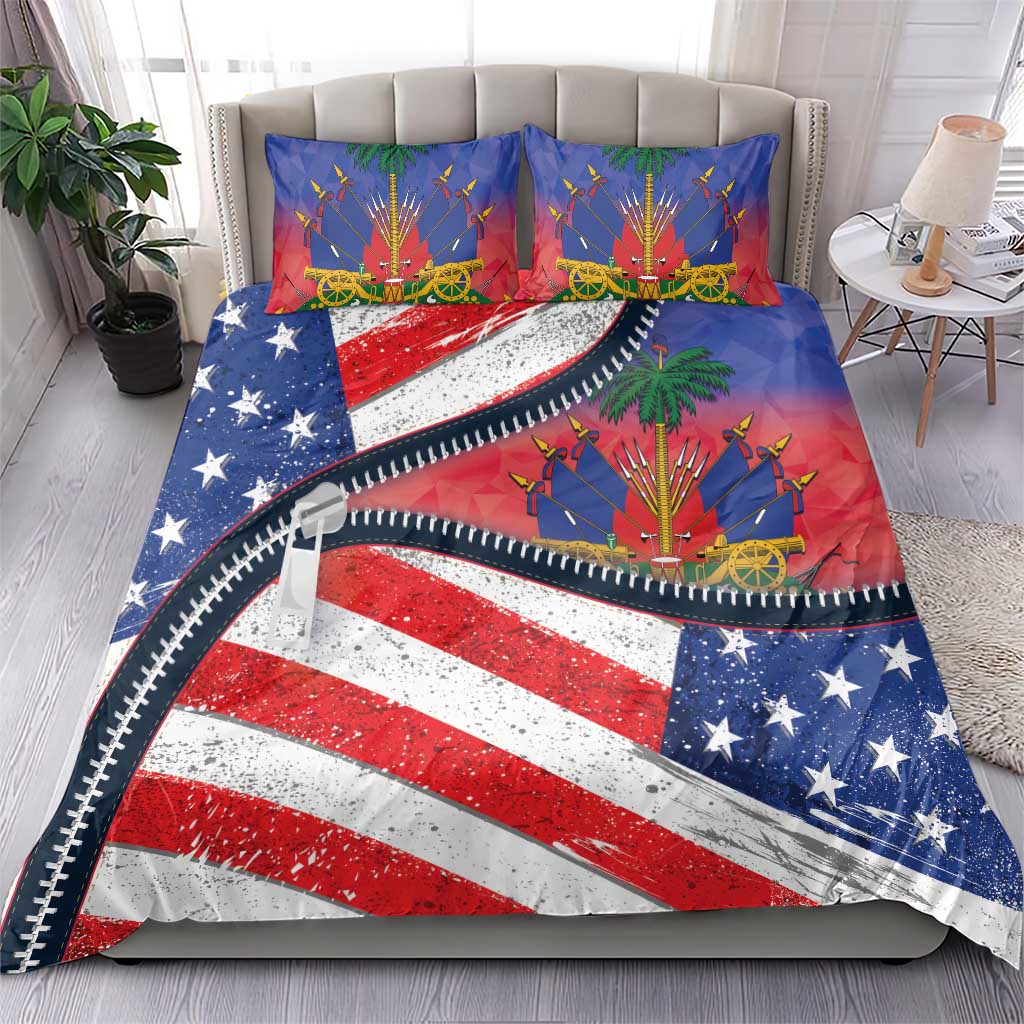 Haitian Americans Zipper Stylized Bedding Set Haiti Heritage Month 2025 LT01