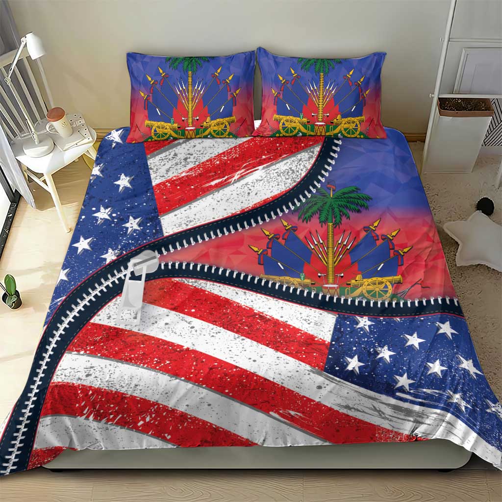 Haitian Americans Zipper Stylized Bedding Set Haiti Heritage Month 2025 LT01