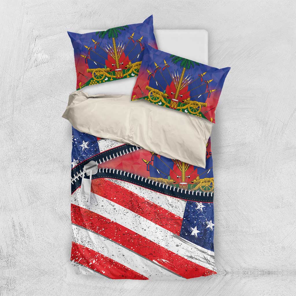 Haitian Americans Zipper Stylized Bedding Set Haiti Heritage Month 2025 LT01