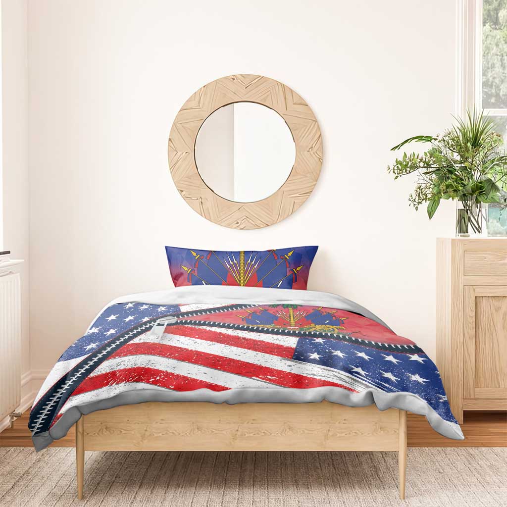 Haitian Americans Zipper Stylized Bedding Set Haiti Heritage Month 2025 LT01