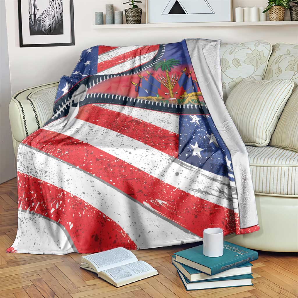Haitian Americans Zipper Stylized Blanket Haiti Heritage Month 2025 LT01