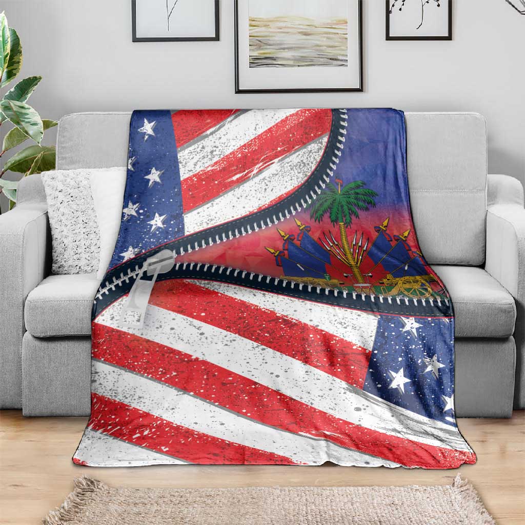 Haitian Americans Zipper Stylized Blanket Haiti Heritage Month 2025 LT01