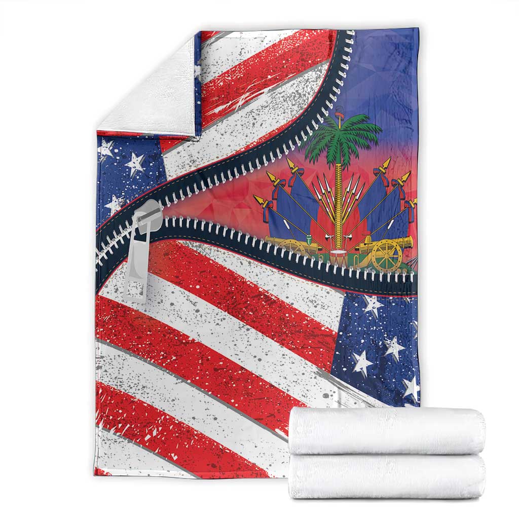 Haitian Americans Zipper Stylized Blanket Haiti Heritage Month 2025 LT01