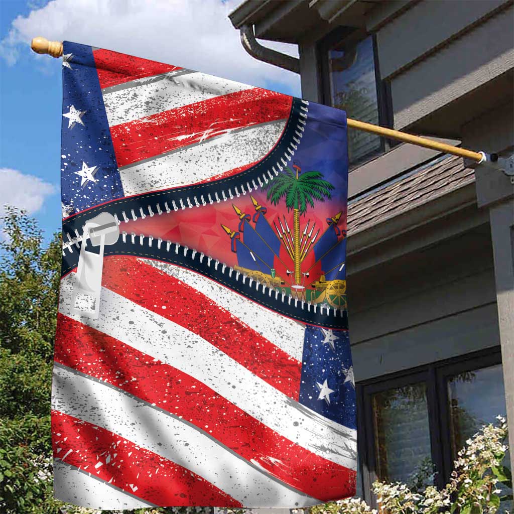 Haitian Americans Zipper Stylized Garden Flag Haiti Heritage Month 2025 LT01