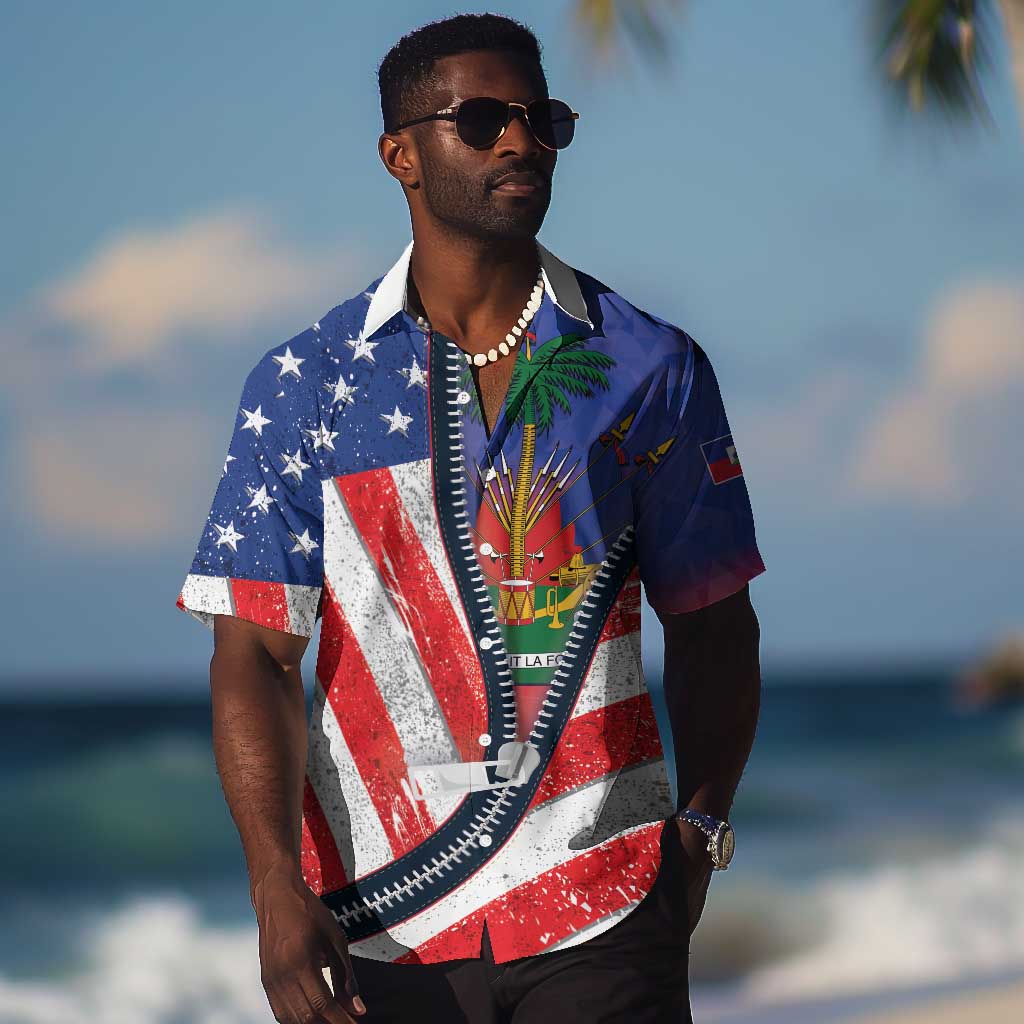 Haitian Americans Zipper Stylized Hawaiian Shirt Haiti Heritage Month 2025 LT01