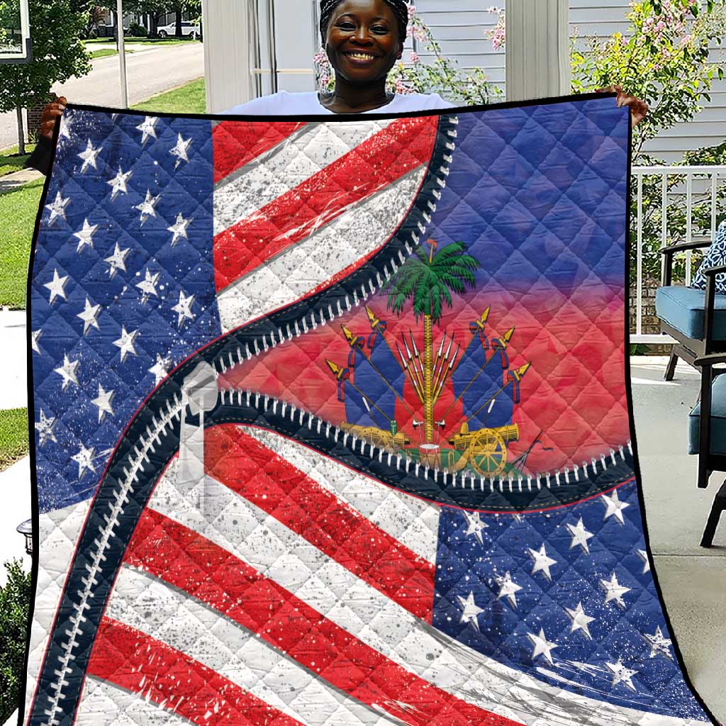 Haitian Americans Zipper Stylized Quilt Haiti Heritage Month 2025 LT01