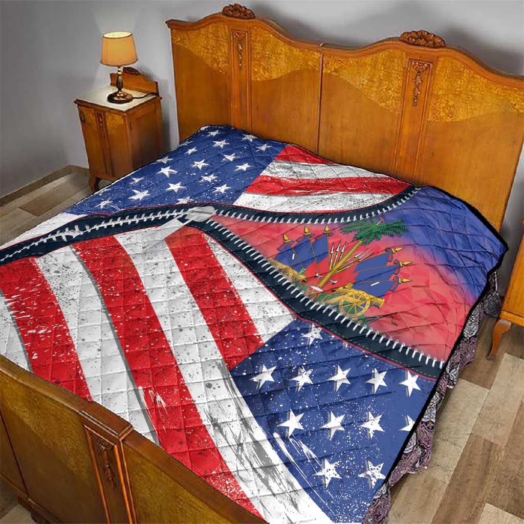 Haitian Americans Zipper Stylized Quilt Haiti Heritage Month 2025 LT01