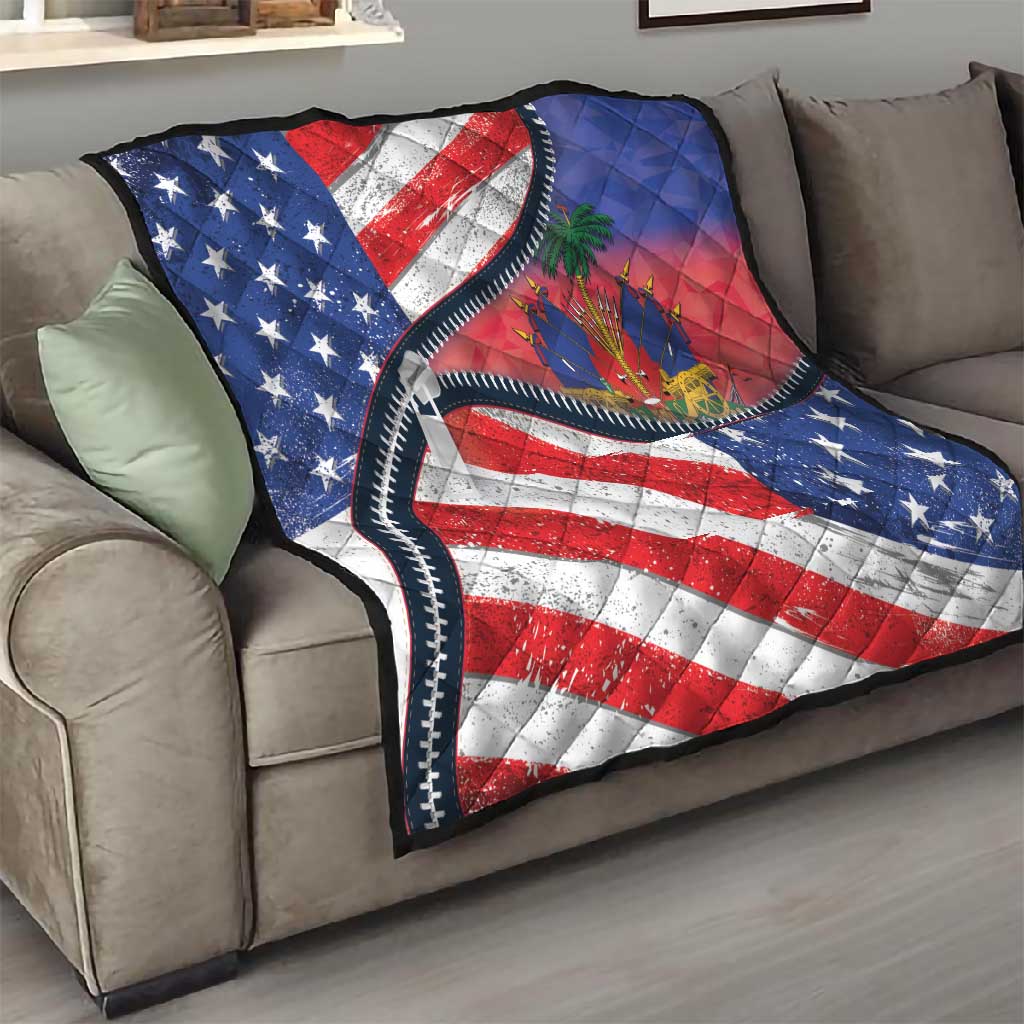 Haitian Americans Zipper Stylized Quilt Haiti Heritage Month 2025 LT01