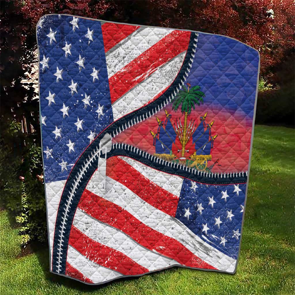 Haitian Americans Zipper Stylized Quilt Haiti Heritage Month 2025 LT01