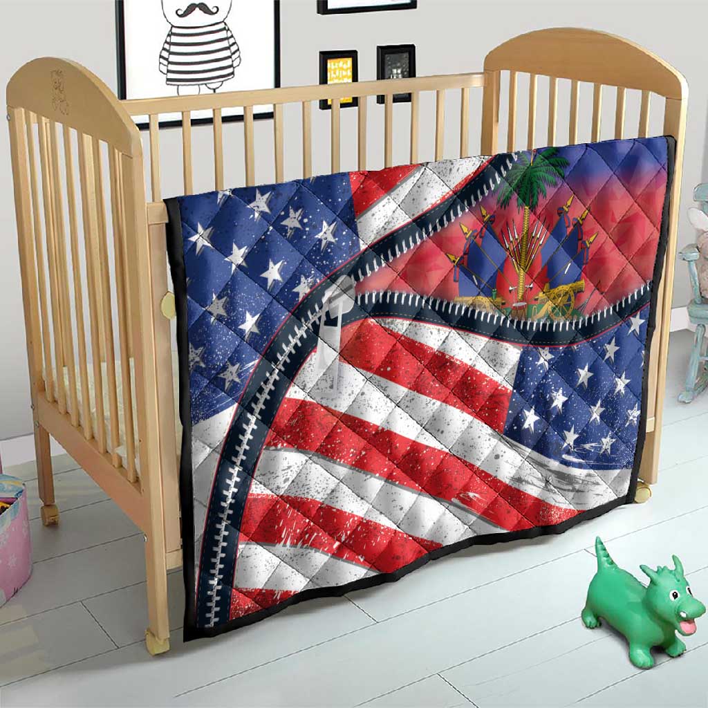 Haitian Americans Zipper Stylized Quilt Haiti Heritage Month 2025 LT01