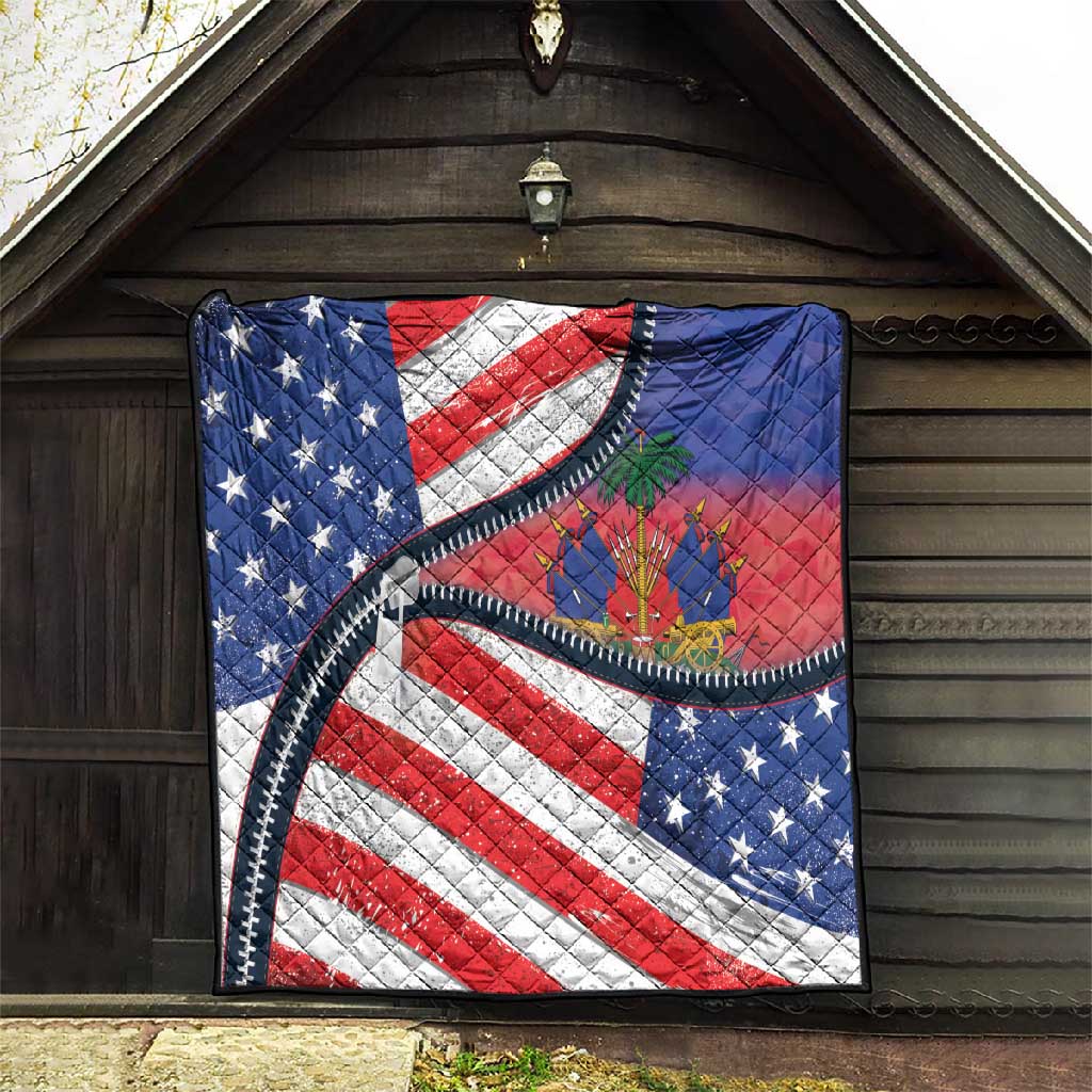 Haitian Americans Zipper Stylized Quilt Haiti Heritage Month 2025 LT01