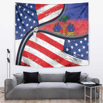 Haitian Americans Zipper Stylized Tapestry Haiti Heritage Month 2025 LT01