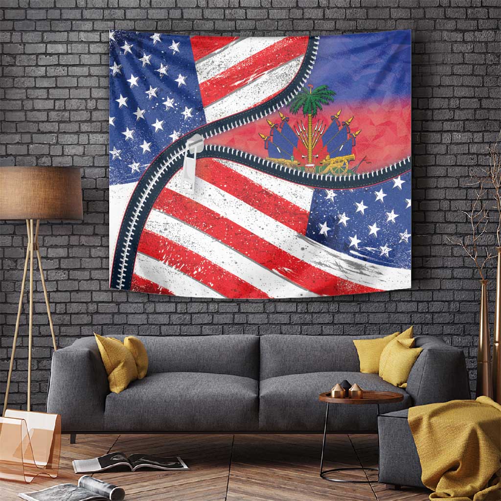 Haitian Americans Zipper Stylized Tapestry Haiti Heritage Month 2025 LT01