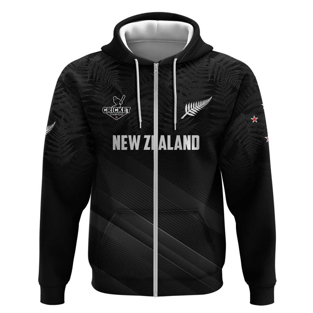 Custom New Zealand Cricket Hoodie Aotearoa Black Cap Come On LT01