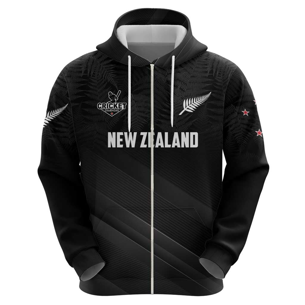 Custom New Zealand Cricket Hoodie Aotearoa Black Cap Come On LT01
