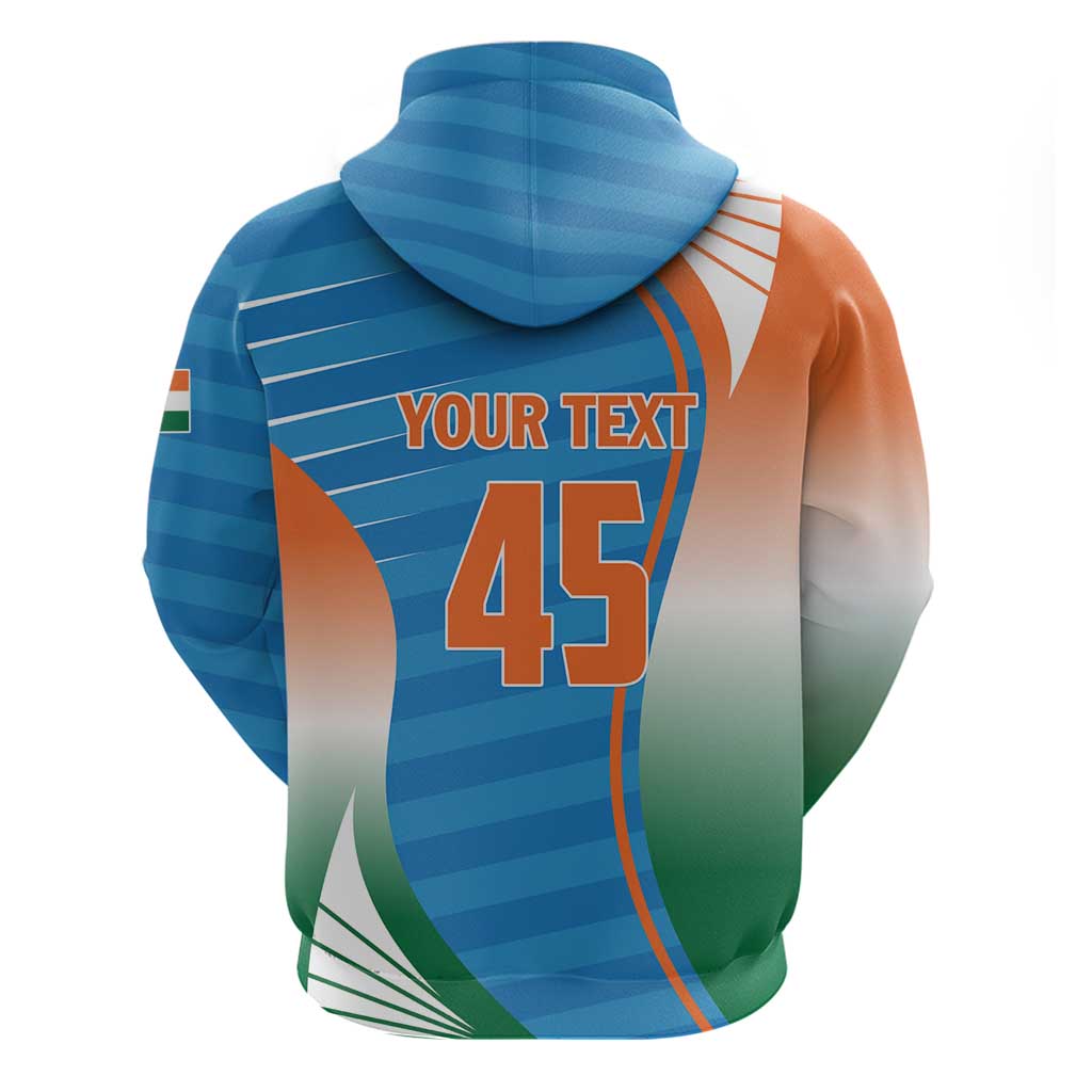 Custom India Cricket Hoodie Men in Blue Champions 2025 LT01