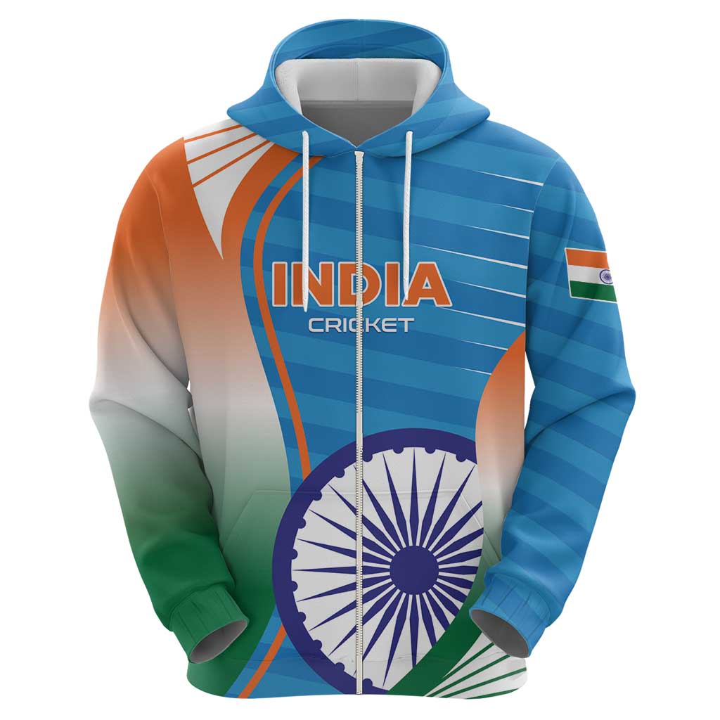 Custom India Cricket Hoodie Men in Blue Champions 2025 LT01