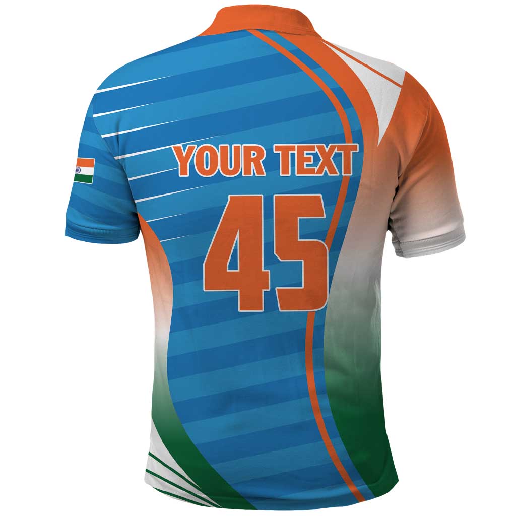 Custom India Cricket Polo Shirt Men in Blue Champions 2025 LT01